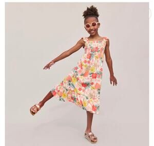 Girls Floral Carters Smocked Maxi-dress Size 7
